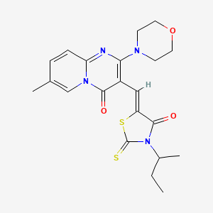 3-[(Z)-(3-sec-butyl-4-oxo-2-thioxo-1,3-thiazolidin-5-ylidene)methyl]-7-methyl-2-(4-morpholinyl)-4H-pyrido[1,2-a]pyrimidin-4-one