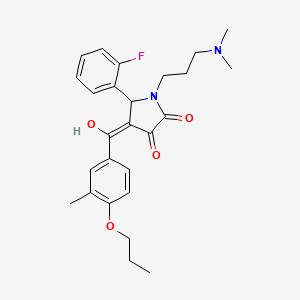 1-[3-(dimethylamino)propyl]-5-(2-fluorophenyl)-3-hydroxy-4-(3-methyl-4-propoxybenzoyl)-2,5-dihydro-1H-pyrrol-2-one