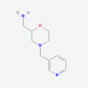 molecular formula C11H20Cl3N3O B116297 C-(4-PYRIDIN-3-YLMETHYL-MORPHOLIN-2-YL)-METHYLAMINE TRIHYDROCHLORIDE CAS No. 141815-43-2