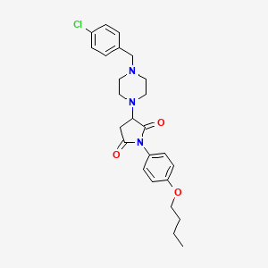 1-(4-Butoxyphenyl)-3-[4-(4-chlorobenzyl)piperazin-1-yl]pyrrolidine-2,5-dione