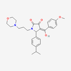 3-hydroxy-4-(4-methoxybenzoyl)-1-[3-(morpholin-4-yl)propyl]-5-[4-(propan-2-yl)phenyl]-2,5-dihydro-1H-pyrrol-2-one