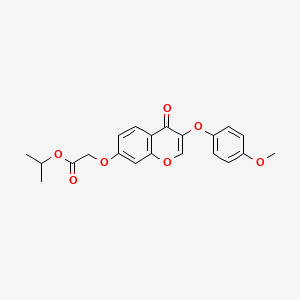 isopropyl 2-((3-(4-methoxyphenoxy)-4-oxo-4H-chromen-7-yl)oxy)acetate