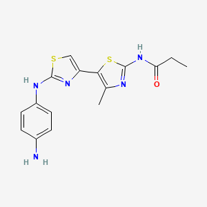 N-(5-{2-[(4-Aminophenyl)amino]-1,3-thiazol-4-YL}-4-methyl-1,3-thiazol-2-YL)propanamide