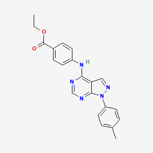 ethyl 4-{[1-(4-methylphenyl)-1H-pyrazolo[3,4-d]pyrimidin-4-yl]amino}benzoate