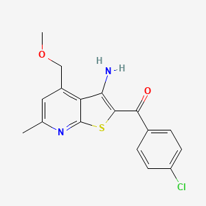 [3-Amino-4-(methoxymethyl)-6-methylthieno[2,3-b]pyridin-2-yl](4-chlorophenyl)methanone