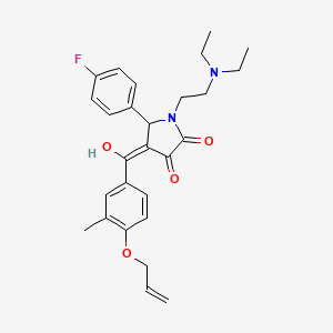 molecular formula C27H31FN2O4 B11629880 4-[4-(allyloxy)-3-methylbenzoyl]-1-[2-(diethylamino)ethyl]-5-(4-fluorophenyl)-3-hydroxy-1,5-dihydro-2H-pyrrol-2-one 