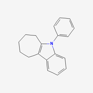 molecular formula C19H19N B11629886 5-Phenyl-5H,6H,7H,8H,9H,10H-cyclohepta[B]indole 