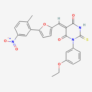 (5Z)-1-(3-ethoxyphenyl)-5-{[5-(2-methyl-5-nitrophenyl)furan-2-yl]methylidene}-2-thioxodihydropyrimidine-4,6(1H,5H)-dione