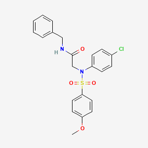 N-Benzyl-2-[N-(4-chlorophenyl)4-methoxybenzenesulfonamido]acetamide