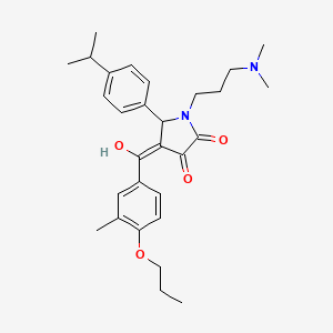 1-[3-(dimethylamino)propyl]-3-hydroxy-4-[(3-methyl-4-propoxyphenyl)carbonyl]-5-[4-(propan-2-yl)phenyl]-1,5-dihydro-2H-pyrrol-2-one