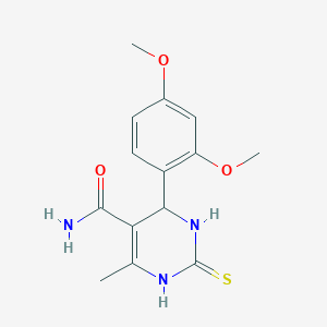 4-(2,4-Dimethoxyphenyl)-6-methyl-2-thioxo-1,2,3,4-tetrahydropyrimidine-5-carboxamide