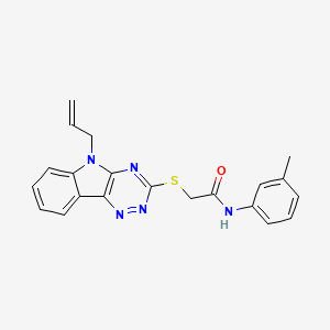 N-(3-methylphenyl)-2-{[5-(prop-2-en-1-yl)-5H-[1,2,4]triazino[5,6-b]indol-3-yl]sulfanyl}acetamide