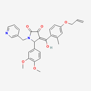 5-(3,4-dimethoxyphenyl)-3-hydroxy-4-{[2-methyl-4-(prop-2-en-1-yloxy)phenyl]carbonyl}-1-(pyridin-3-ylmethyl)-1,5-dihydro-2H-pyrrol-2-one