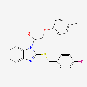 1-{2-[(4-fluorobenzyl)sulfanyl]-1H-benzimidazol-1-yl}-2-(4-methylphenoxy)ethanone