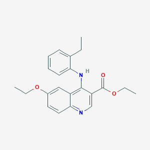 Ethyl 6-ethoxy-4-[(2-ethylphenyl)amino]quinoline-3-carboxylate