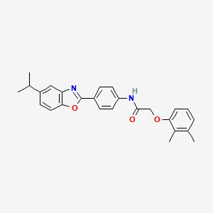 2-(2,3-dimethylphenoxy)-N-{4-[5-(propan-2-yl)-1,3-benzoxazol-2-yl]phenyl}acetamide