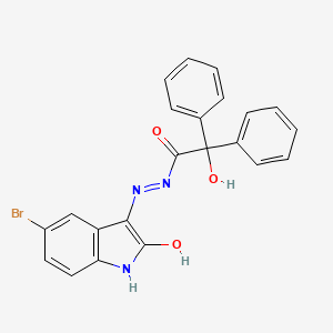 1-[(E)-(5-bromo-2-hydroxy-1H-indol-3-yl)diazenyl]-2-hydroxy-2,2-diphenylethanone