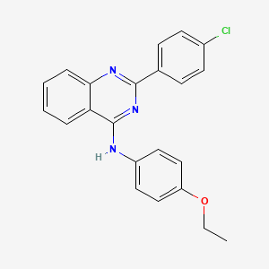 molecular formula C22H18ClN3O B11630104 2-(4-chlorophenyl)-N-(4-ethoxyphenyl)quinazolin-4-amine 