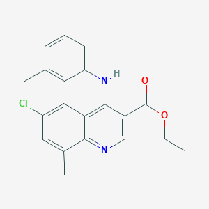 Ethyl 6-chloro-8-methyl-4-[(3-methylphenyl)amino]quinoline-3-carboxylate