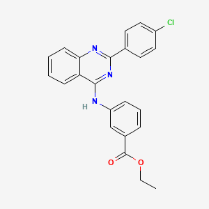 Ethyl 3-{[2-(4-chlorophenyl)quinazolin-4-yl]amino}benzoate