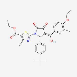 ethyl 2-{2-(4-tert-butylphenyl)-3-[(4-ethoxy-3-methylphenyl)carbonyl]-4-hydroxy-5-oxo-2,5-dihydro-1H-pyrrol-1-yl}-4-methyl-1,3-thiazole-5-carboxylate