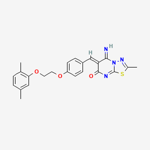 (6Z)-6-{4-[2-(2,5-dimethylphenoxy)ethoxy]benzylidene}-5-imino-2-methyl-5,6-dihydro-7H-[1,3,4]thiadiazolo[3,2-a]pyrimidin-7-one