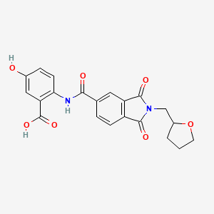 2-({[1,3-dioxo-2-(tetrahydrofuran-2-ylmethyl)-2,3-dihydro-1H-isoindol-5-yl]carbonyl}amino)-5-hydroxybenzoic acid