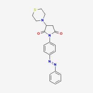 2,5-Pyrrolidinedione, 1-[4-(2-phenyldiazenyl)phenyl]-3-(4-thiomorpholinyl)-