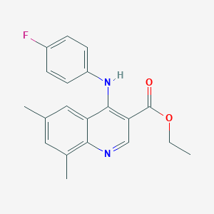 Ethyl 4-[(4-fluorophenyl)amino]-6,8-dimethylquinoline-3-carboxylate