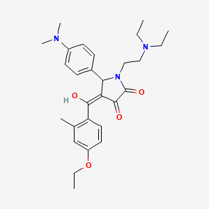 1-[2-(diethylamino)ethyl]-5-[4-(dimethylamino)phenyl]-4-[(4-ethoxy-2-methylphenyl)carbonyl]-3-hydroxy-1,5-dihydro-2H-pyrrol-2-one