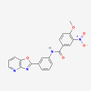 4-methoxy-3-nitro-N-[3-([1,3]oxazolo[4,5-b]pyridin-2-yl)phenyl]benzamide