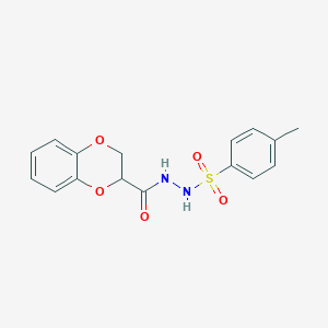 molecular formula C16H16N2O5S B11630253 N'-[(4-methylphenyl)sulfonyl]-2,3-dihydro-1,4-benzodioxine-2-carbohydrazide 