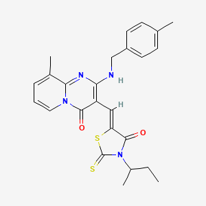 3-[(Z)-(3-sec-butyl-4-oxo-2-thioxo-1,3-thiazolidin-5-ylidene)methyl]-9-methyl-2-[(4-methylbenzyl)amino]-4H-pyrido[1,2-a]pyrimidin-4-one