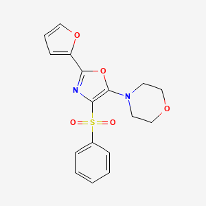 4-[4-(Benzenesulfonyl)-2-(furan-2-yl)-1,3-oxazol-5-yl]morpholine