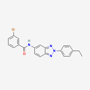 3-bromo-N-[2-(4-ethylphenyl)-2H-benzotriazol-5-yl]benzamide