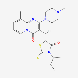 3-[(Z)-(3-sec-butyl-4-oxo-2-thioxo-1,3-thiazolidin-5-ylidene)methyl]-9-methyl-2-(4-methylpiperazin-1-yl)-4H-pyrido[1,2-a]pyrimidin-4-one