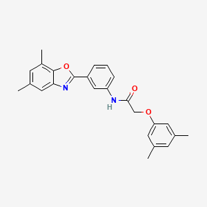 N-[3-(5,7-dimethyl-1,3-benzoxazol-2-yl)phenyl]-2-(3,5-dimethylphenoxy)acetamide