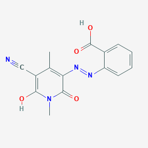 2-[(E)-(5-cyano-2-hydroxy-1,4-dimethyl-6-oxo-1,6-dihydropyridin-3-yl)diazenyl]benzoic acid