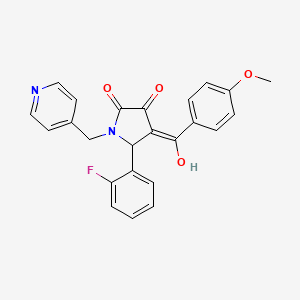 5-(2-fluorophenyl)-3-hydroxy-4-[(4-methoxyphenyl)carbonyl]-1-(pyridin-4-ylmethyl)-1,5-dihydro-2H-pyrrol-2-one