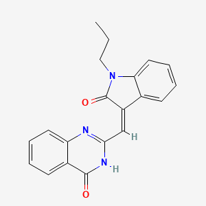 2-[(Z)-(2-oxo-1-propyl-1,2-dihydro-3H-indol-3-ylidene)methyl]quinazolin-4(3H)-one