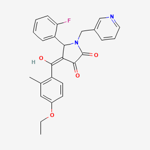 4-[(4-ethoxy-2-methylphenyl)carbonyl]-5-(2-fluorophenyl)-3-hydroxy-1-(pyridin-3-ylmethyl)-1,5-dihydro-2H-pyrrol-2-one