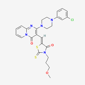 2-[4-(3-chlorophenyl)piperazin-1-yl]-3-{(Z)-[3-(3-methoxypropyl)-4-oxo-2-thioxo-1,3-thiazolidin-5-ylidene]methyl}-4H-pyrido[1,2-a]pyrimidin-4-one