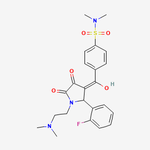 4-({1-[2-(dimethylamino)ethyl]-2-(2-fluorophenyl)-4-hydroxy-5-oxo-2,5-dihydro-1H-pyrrol-3-yl}carbonyl)-N,N-dimethylbenzenesulfonamide