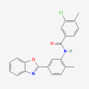 N-[5-(1,3-benzoxazol-2-yl)-2-methylphenyl]-3-chloro-4-methylbenzamide