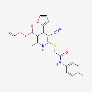 Prop-2-en-1-yl 5-cyano-4-(furan-2-yl)-2-methyl-6-({2-[(4-methylphenyl)amino]-2-oxoethyl}sulfanyl)-1,4-dihydropyridine-3-carboxylate