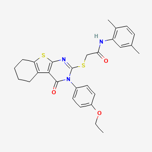 N-(2,5-dimethylphenyl)-2-{[3-(4-ethoxyphenyl)-4-oxo-3,4,5,6,7,8-hexahydro[1]benzothieno[2,3-d]pyrimidin-2-yl]sulfanyl}acetamide