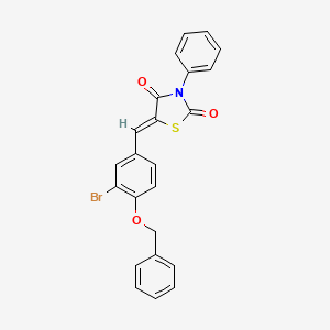 (5Z)-5-[4-(benzyloxy)-3-bromobenzylidene]-3-phenyl-1,3-thiazolidine-2,4-dione