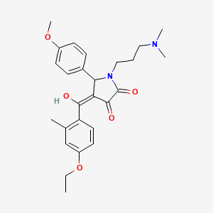 1-[3-(dimethylamino)propyl]-4-[(4-ethoxy-2-methylphenyl)carbonyl]-3-hydroxy-5-(4-methoxyphenyl)-1,5-dihydro-2H-pyrrol-2-one