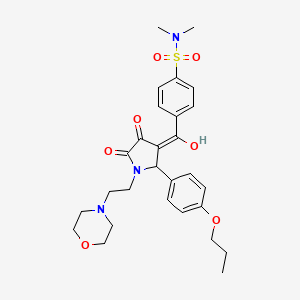 4-({4-hydroxy-1-[2-(morpholin-4-yl)ethyl]-5-oxo-2-(4-propoxyphenyl)-2,5-dihydro-1H-pyrrol-3-yl}carbonyl)-N,N-dimethylbenzenesulfonamide