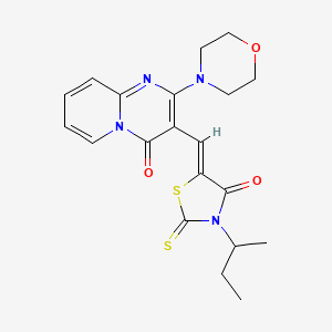 3-[(Z)-(3-Sec-butyl-4-oxo-2-thioxo-1,3-thiazolidin-5-ylidene)methyl]-2-(4-morpholinyl)-4H-pyrido[1,2-A]pyrimidin-4-one